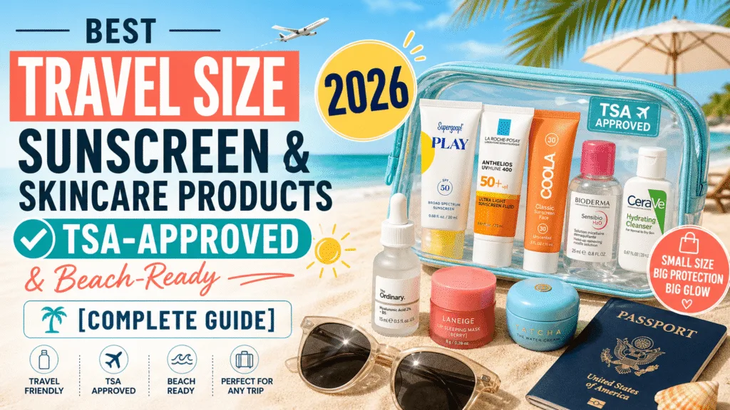 Best Travel Size Sunscreen & Skincare Products 2026 TSA-Approved & Beach-Ready [Complete Guide]