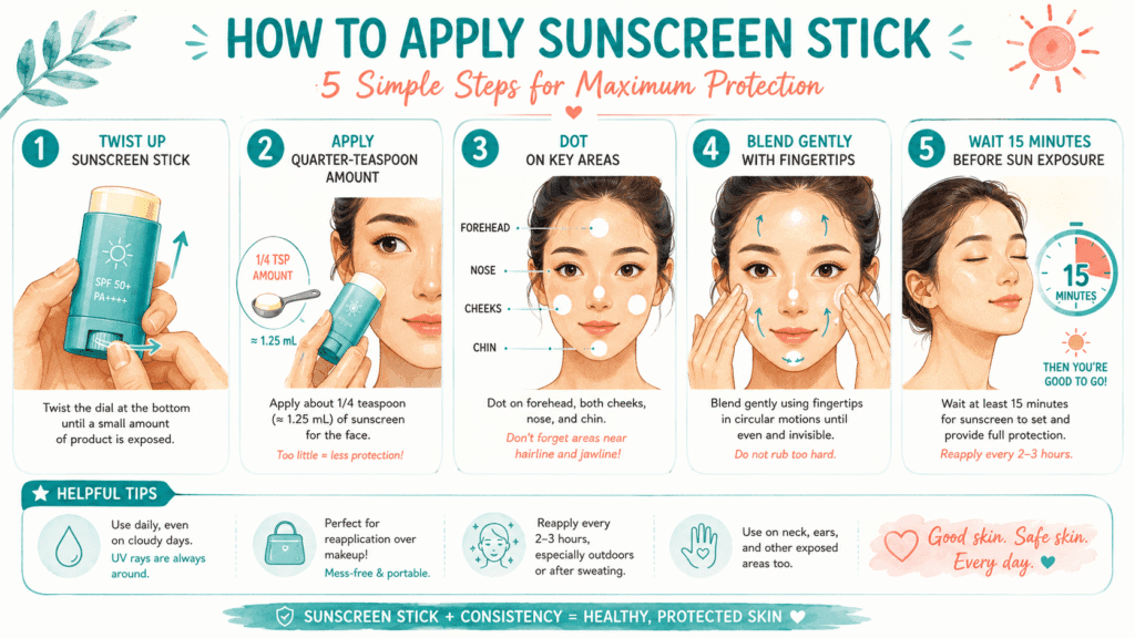 How to Actually Use Sunscreen Stick Properly