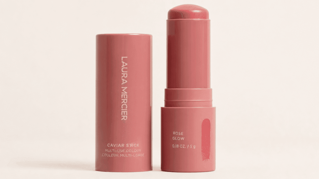 rosy pink and bronze sticks side by side