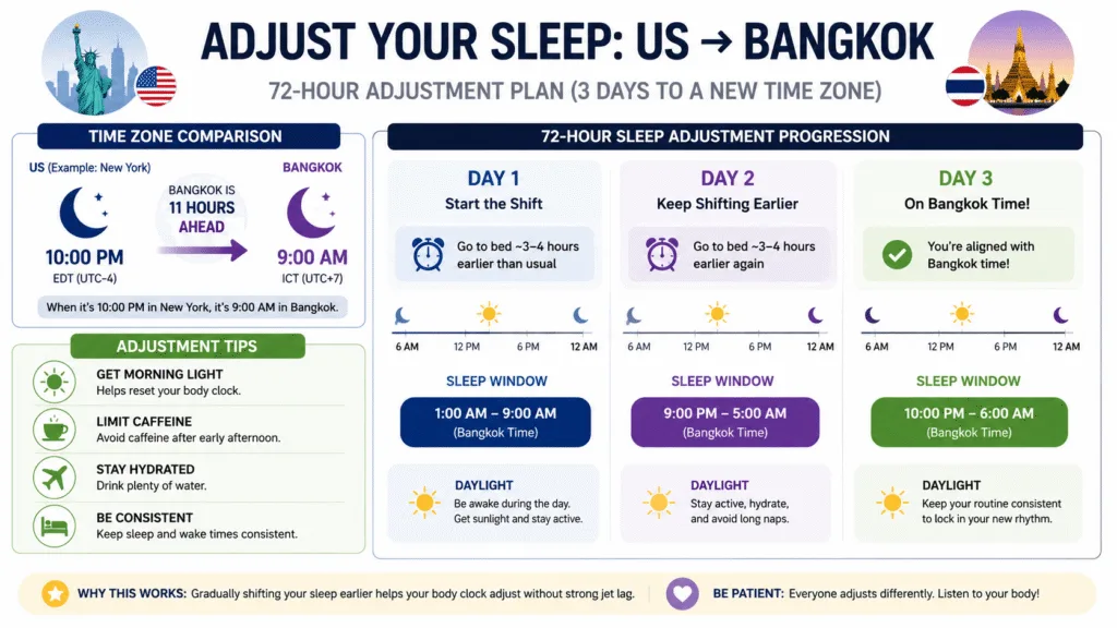 sleep schedule adjustment chart