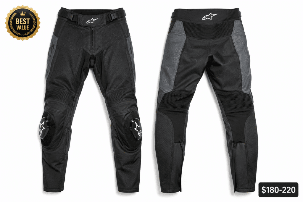 Alpinestars SMX-1 Air motorcycle riding pants showing best value protection option with quality features