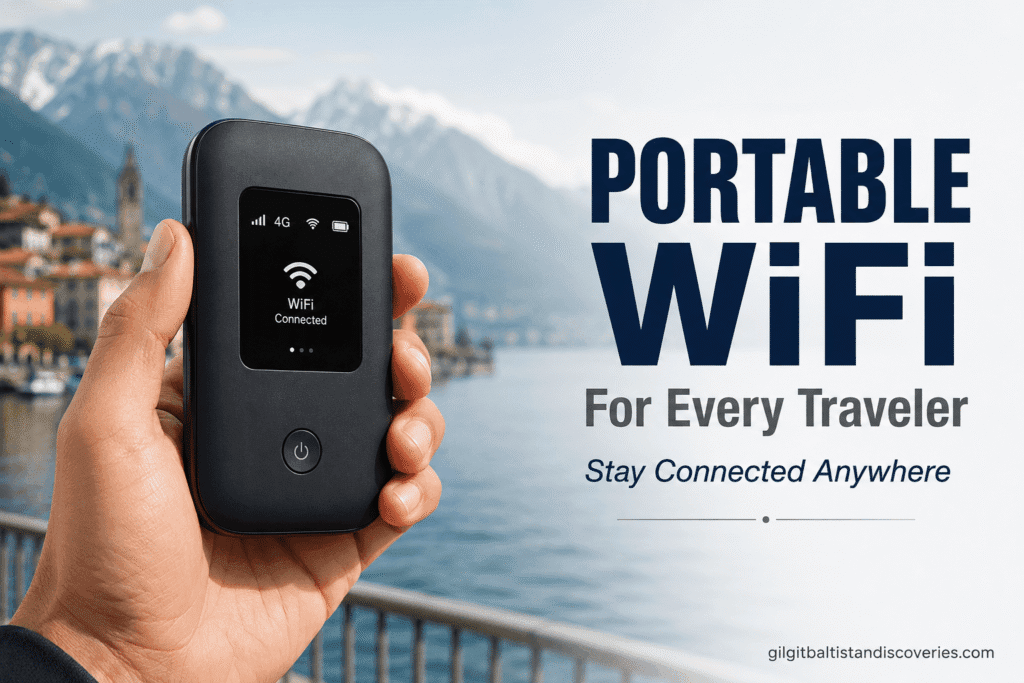 Featured image showing portable WiFi hotspot device for travel with best options and connectivity solutions