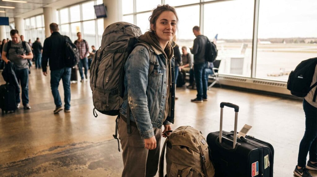travel influencer showing tested travel bags that actually work for different trip styles
