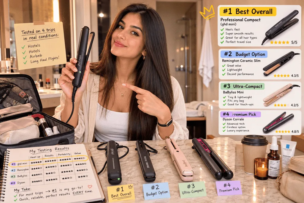 traveler ranking best compact hair straighteners by performance heat quality and portability