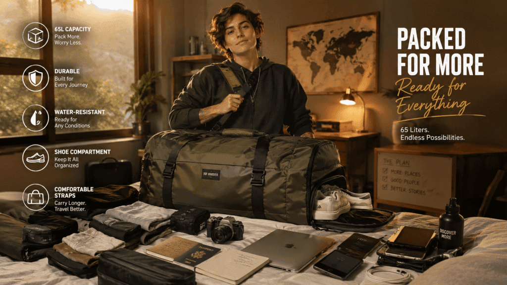 traveler struggling with multiple oversized bags looking frustrated and overwhelmed