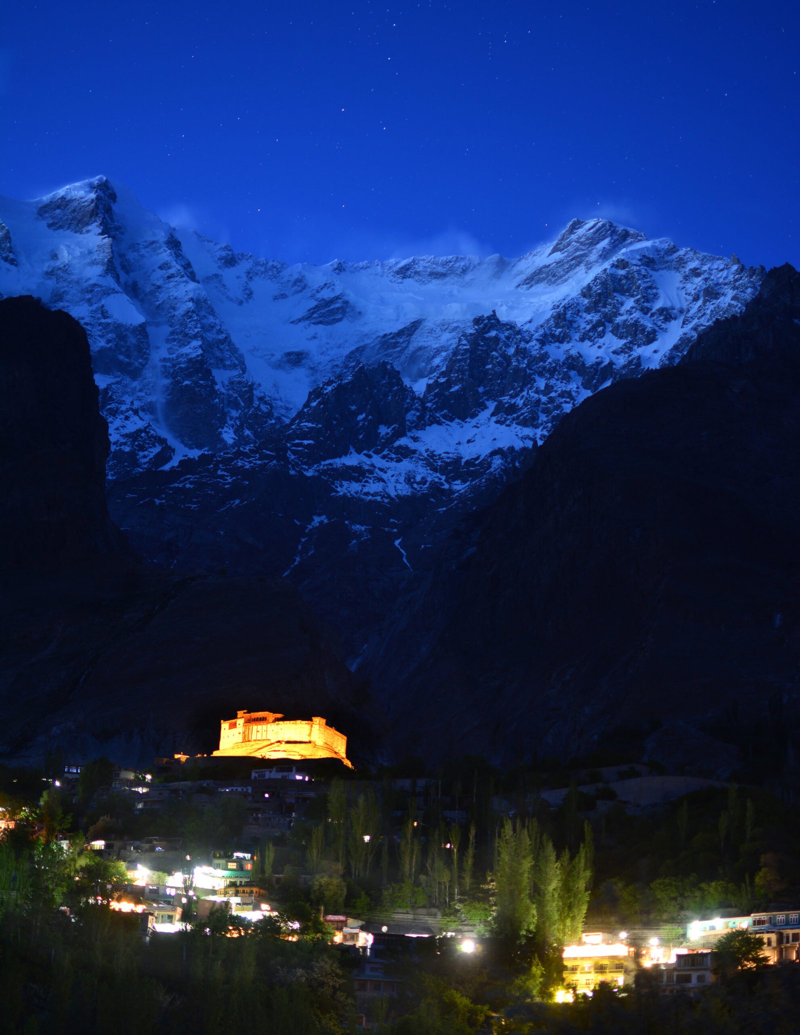 Baltit Fort with Ultar Sar behind in Hunza Valley, Gilgit-Baltistan
