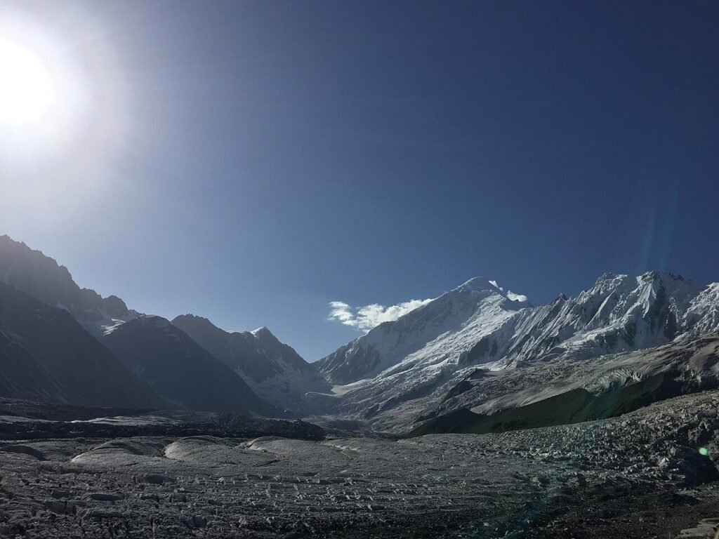 Diran Peak seen from Tagaphari, Nagar Valley.