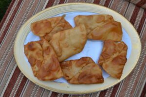 Arzauk, a traditional deep-fried bread from Hunza Valley, served on a plate
