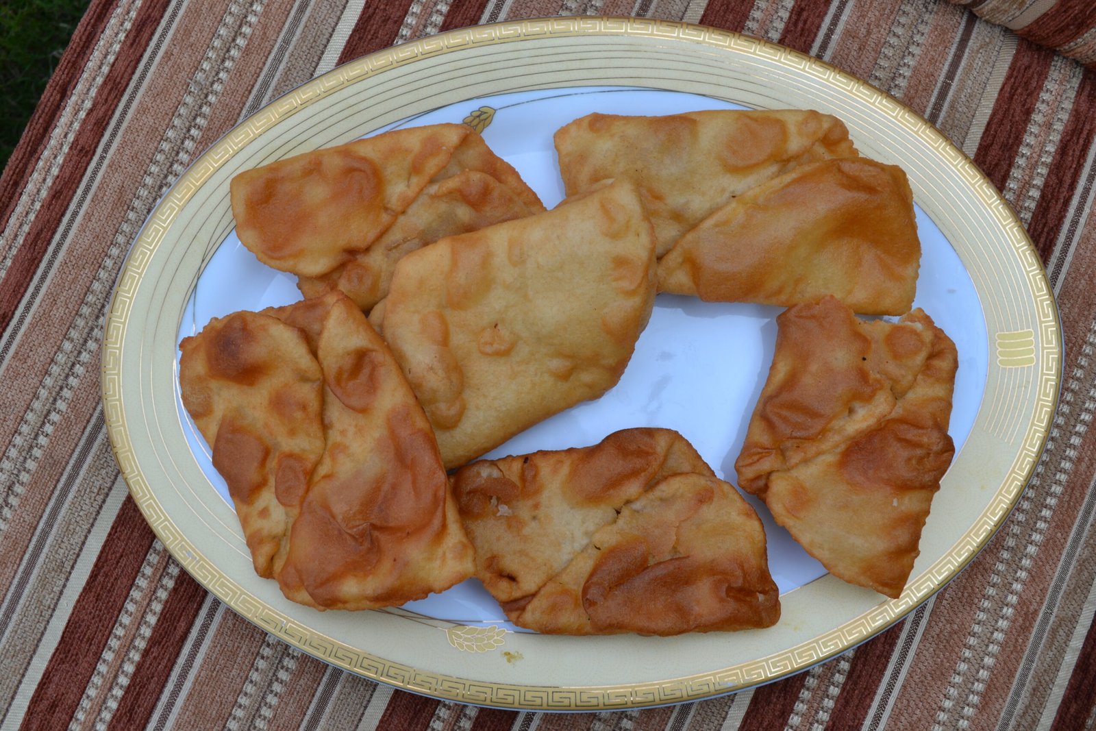 Arzauk, a traditional deep-fried bread from Hunza Valley, served on a plate