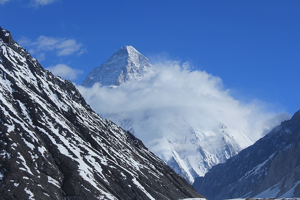 K2 and the Karakoram peaks seen from Concordia on the Baltoro Glacier