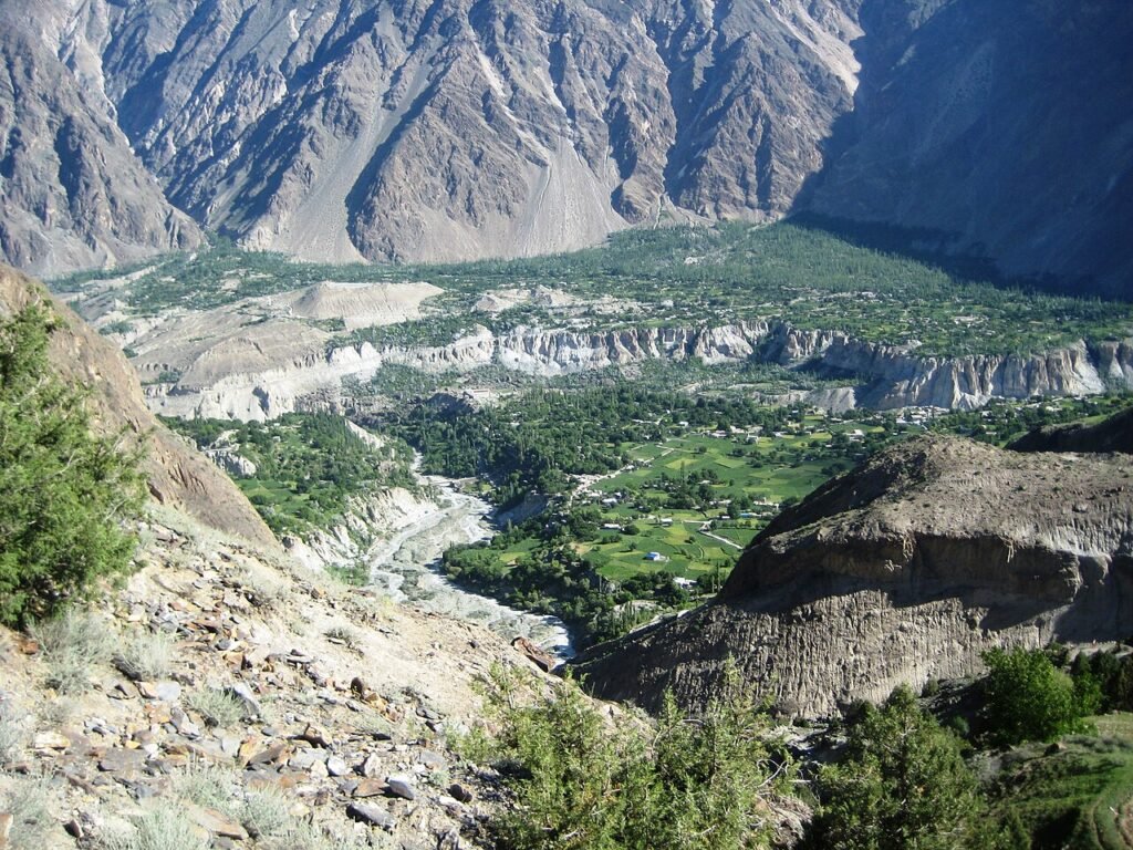 Minapin village in Nagar Valley, Gilgit-Baltistan.