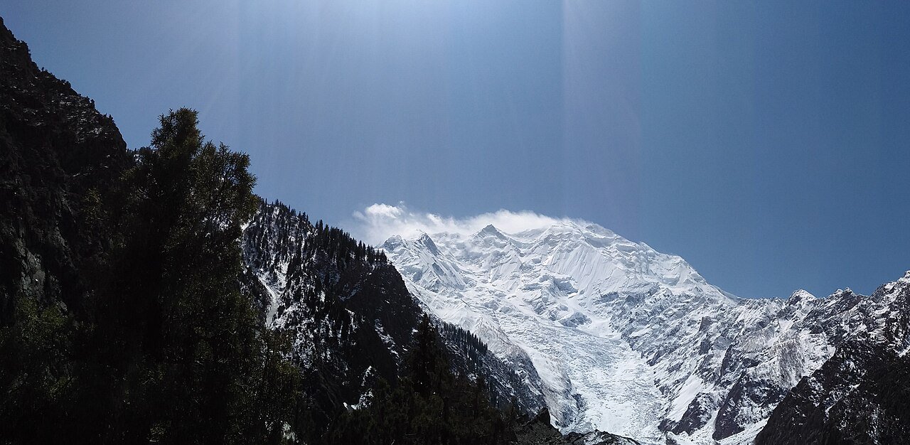 Rakaposhi Peak viewed from the Minapin Glacier, Nagar Valley.